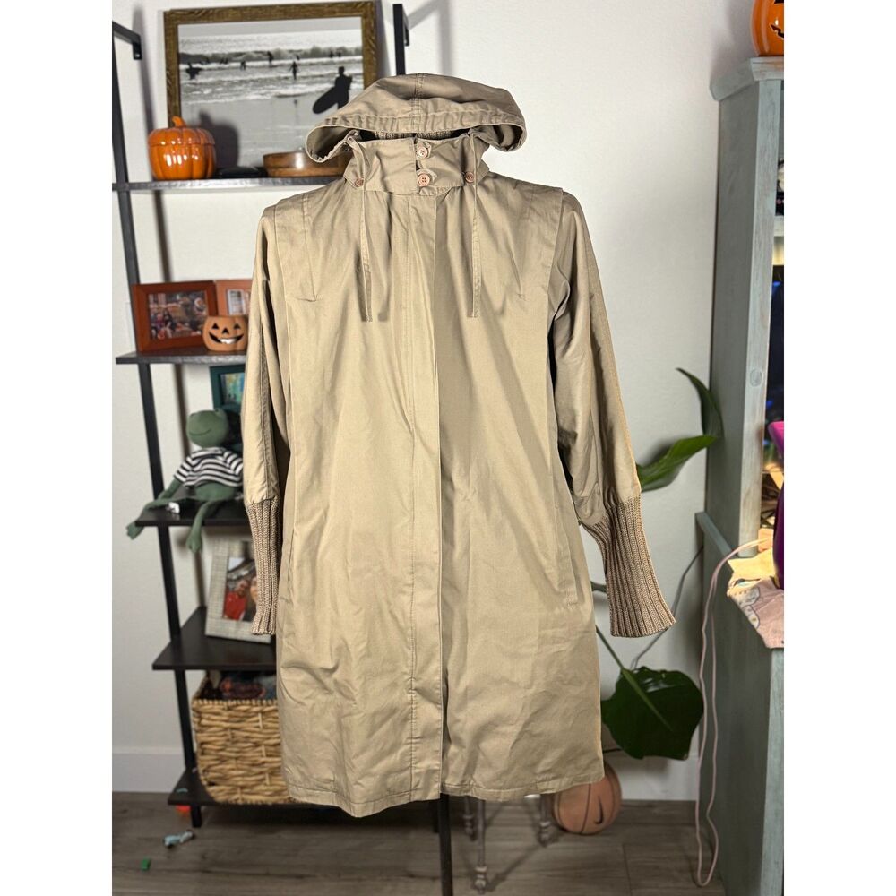 Vintage Fox Run Hooded Trench Overcoat
